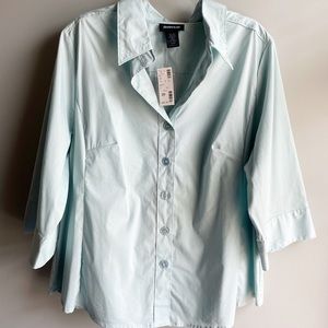 Avenue/3/4 sleeve Button Down Collared Top - 22/24